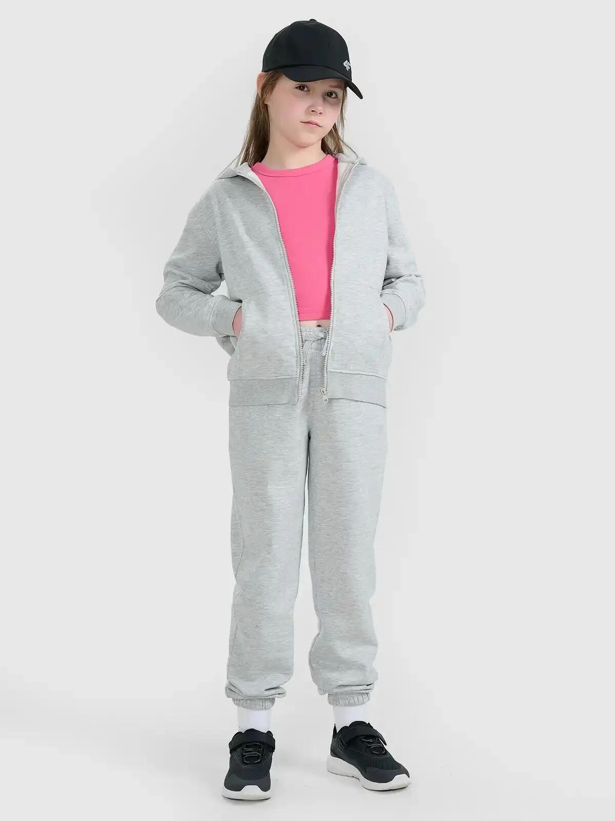 BLUZA DZIEWCZĘCA ROZPINANA 4F DRESOWA Z KAPTUREM 5/11