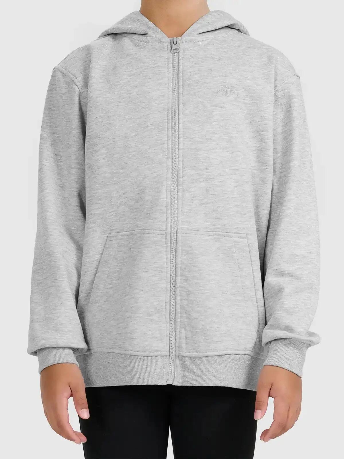 BLUZA DZIEWCZĘCA ROZPINANA 4F DRESOWA Z KAPTUREM 3/11