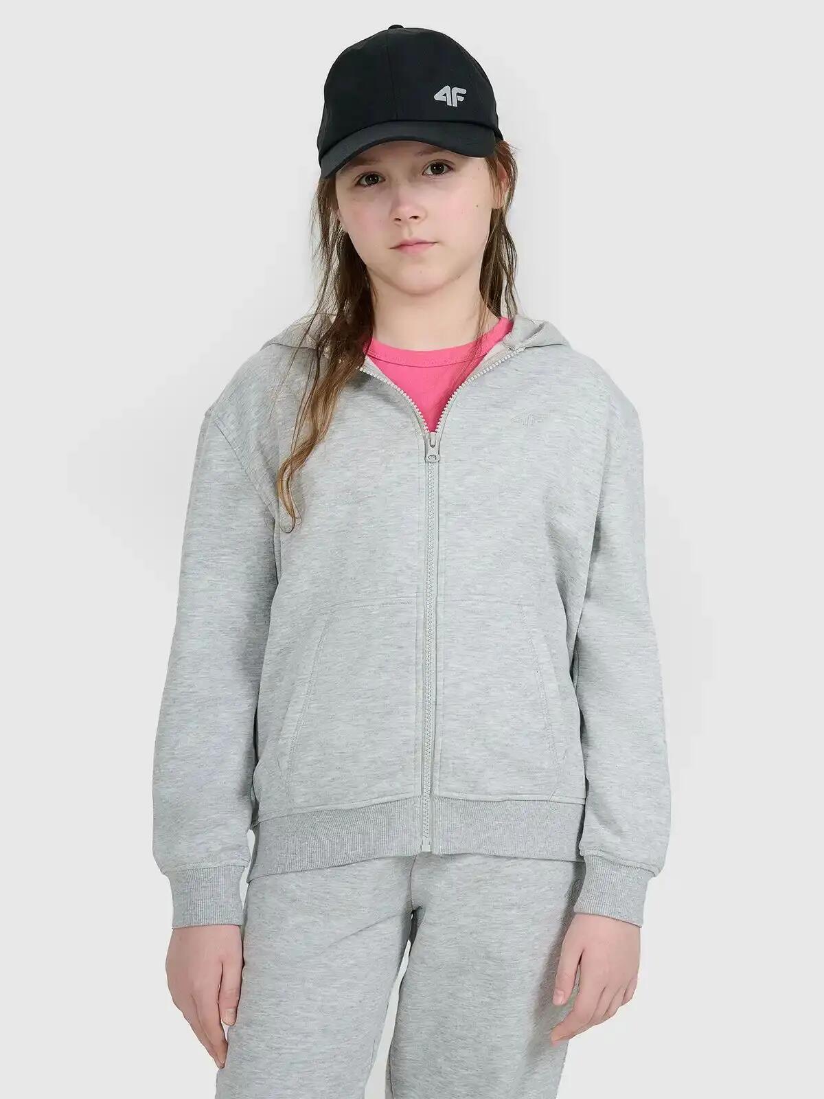 BLUZA DZIEWCZĘCA ROZPINANA 4F DRESOWA Z KAPTUREM 2/11