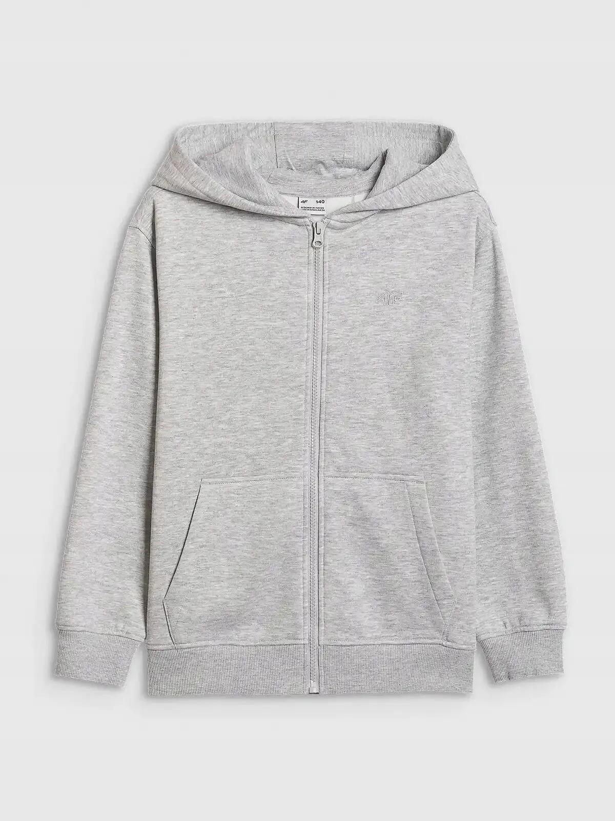 BLUZA DZIEWCZĘCA ROZPINANA 4F DRESOWA Z KAPTUREM 10/11