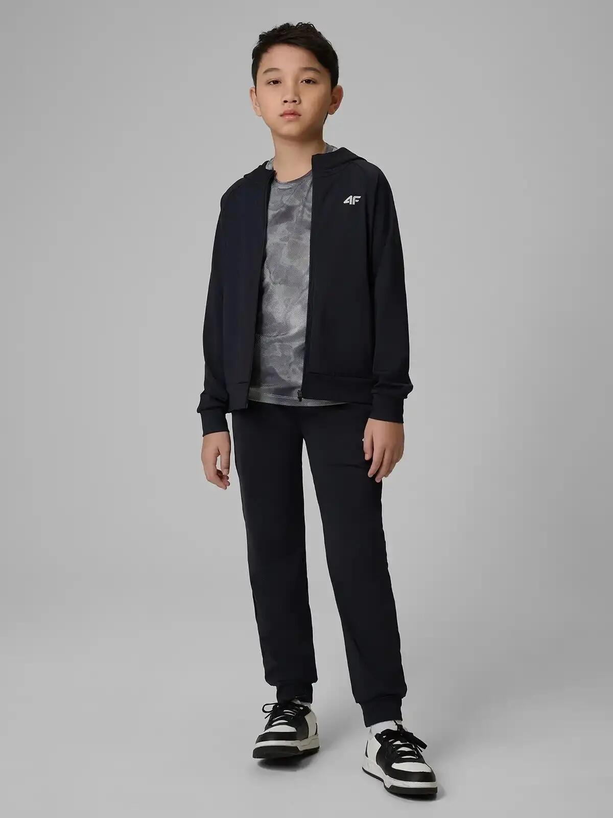 BLUZA CHŁOPIĘCA ROZPINANA 4F Z KAPTUREM SPORTOWA DZIECIĘCA 8/10