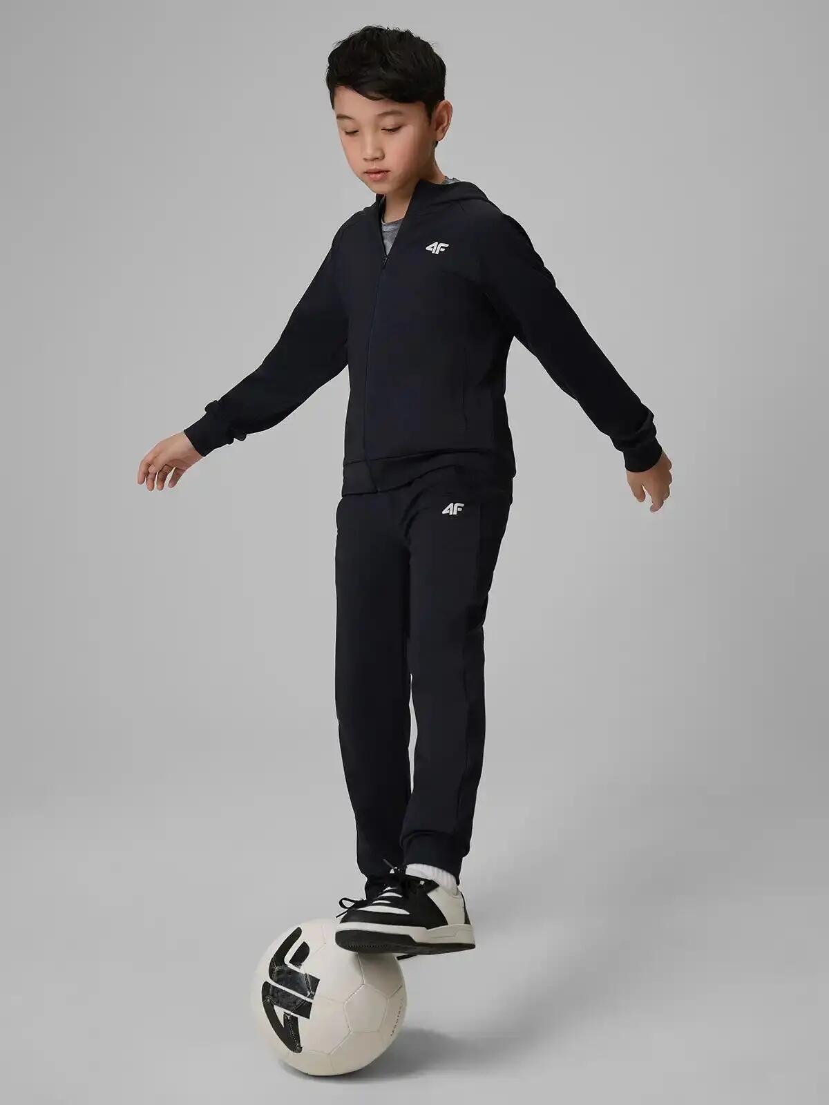 BLUZA CHŁOPIĘCA ROZPINANA 4F Z KAPTUREM SPORTOWA DZIECIĘCA 7/10