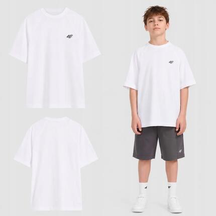 T-SHIRT CHŁOPIĘCY 4F KOSZULKA BAWEŁNIANA GŁADKA