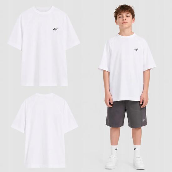 T-SHIRT CHŁOPIĘCY 4F KOSZULKA BAWEŁNIANA GŁADKA