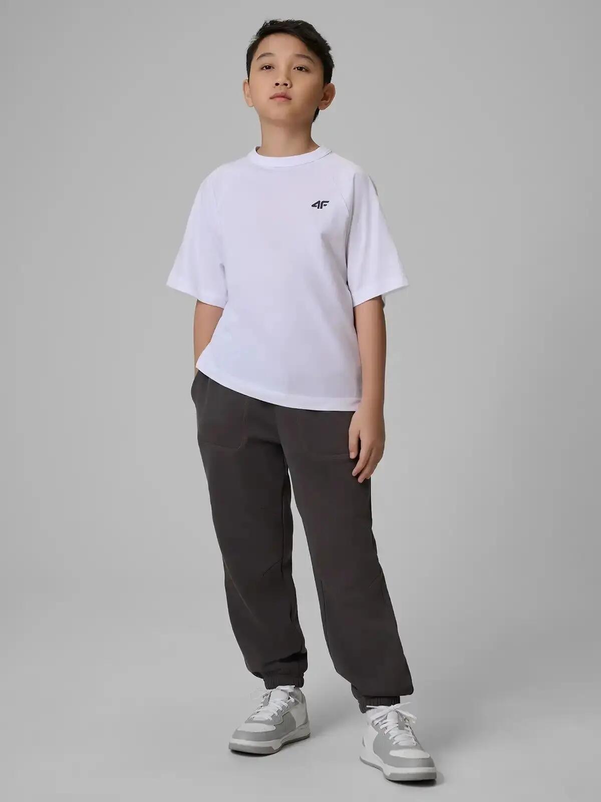 T-SHIRT CHŁOPIĘCY 4F KOSZULKA BAWEŁNIANA GŁADKA 8/10