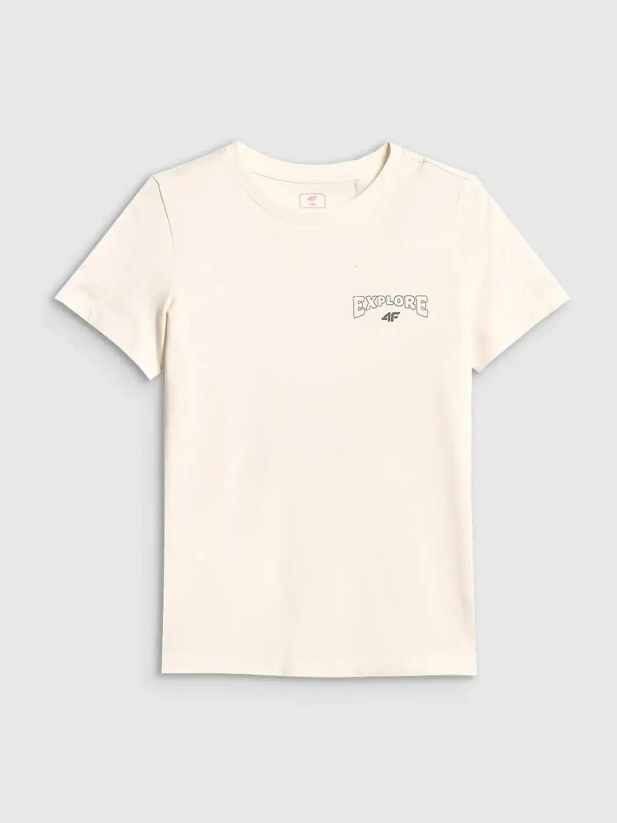KOSZULKA DZIEWCZĘCA 4F T-SHIRT SPORTOWY BAWEŁNIANY 9/10