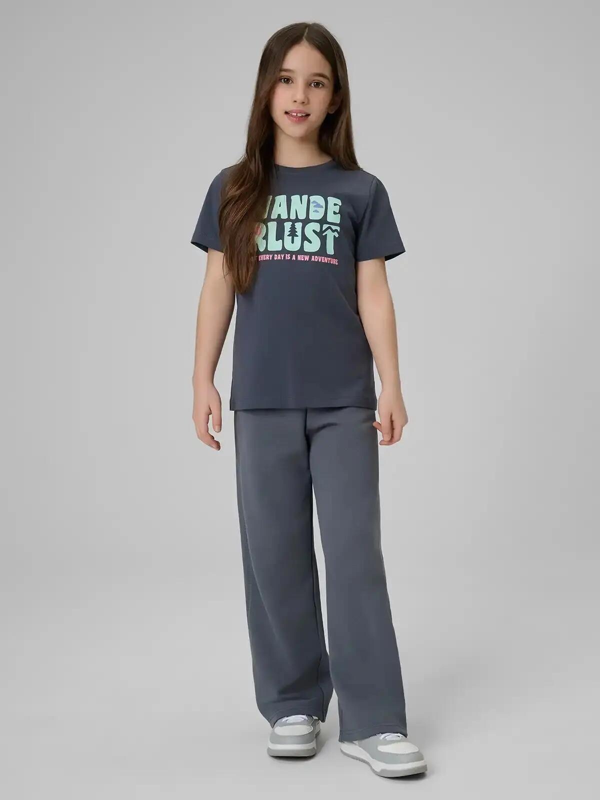 T-SHIRT 4F KOSZULKA DZIEWCZĘCA SPORTOWA BAWEŁNIANA 8/10