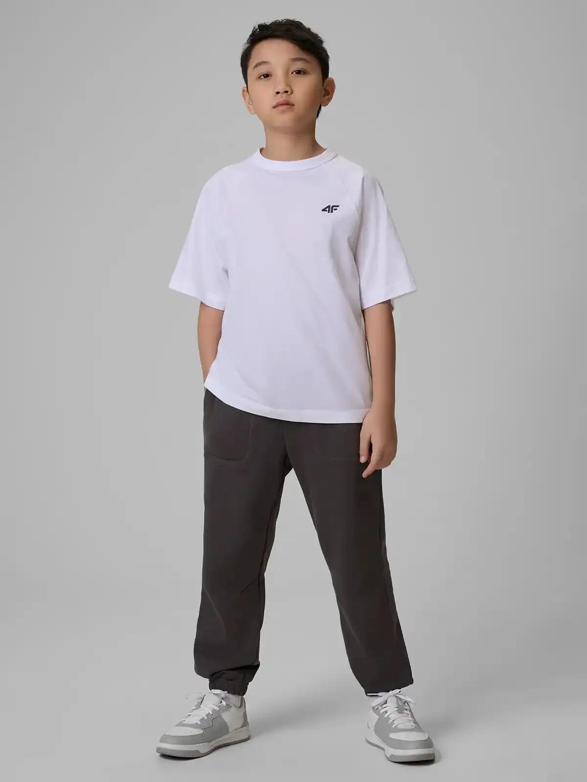T-SHIRT CHŁOPIĘCY 4F KOSZULKA BAWEŁNIANA GŁADKA 5/10