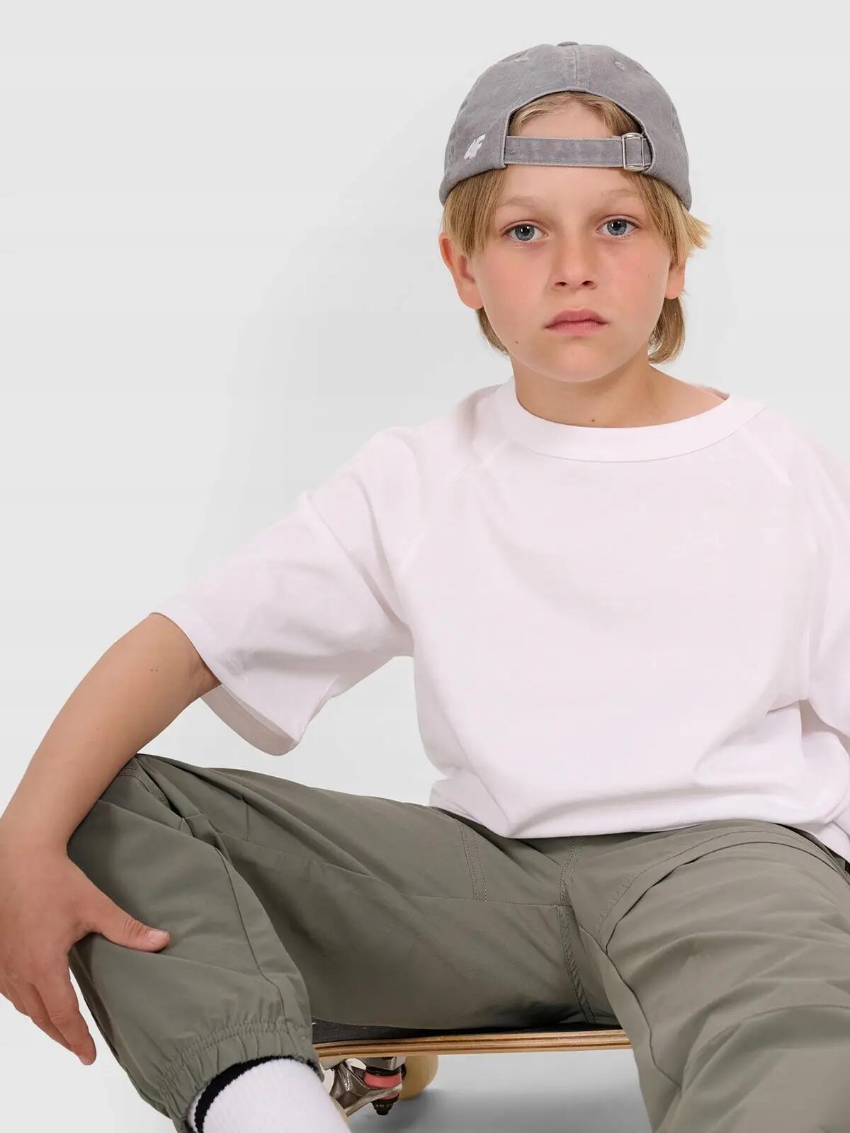 T-SHIRT CHŁOPIĘCY 4F KOSZULKA OVERSIZE BAWEŁNIANA 4/9