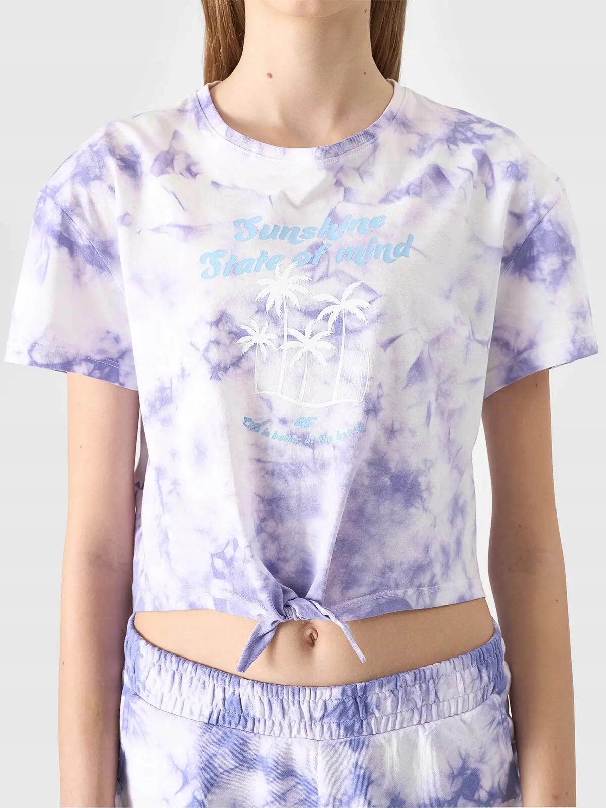T-SHIRT DZIEWCZĘCY 4F TOP KOSZULKA DZIECIĘCA 6/8