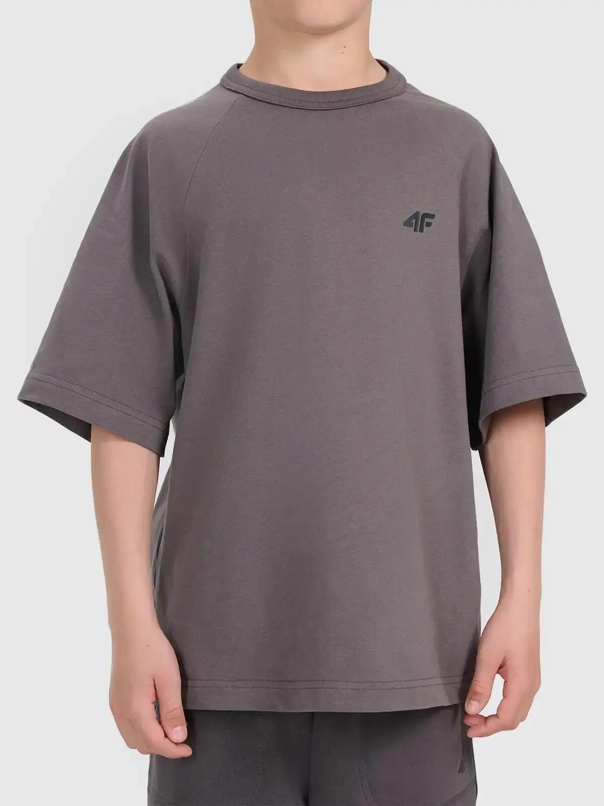 T-SHIRT CHŁOPIĘCY 4F KOSZULKA BAWEŁNIANA GŁADKA 3/10