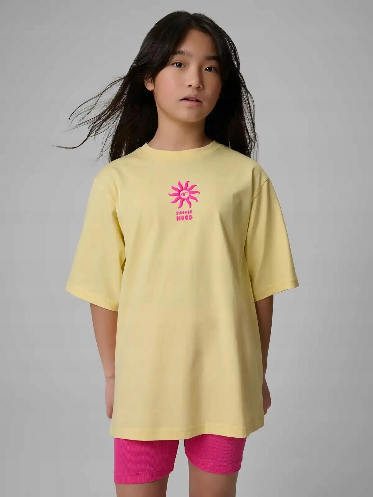 T-SHIRT DZIEWCZĘCY 4F SPORTOWY KOSZULKA Z 4/10
