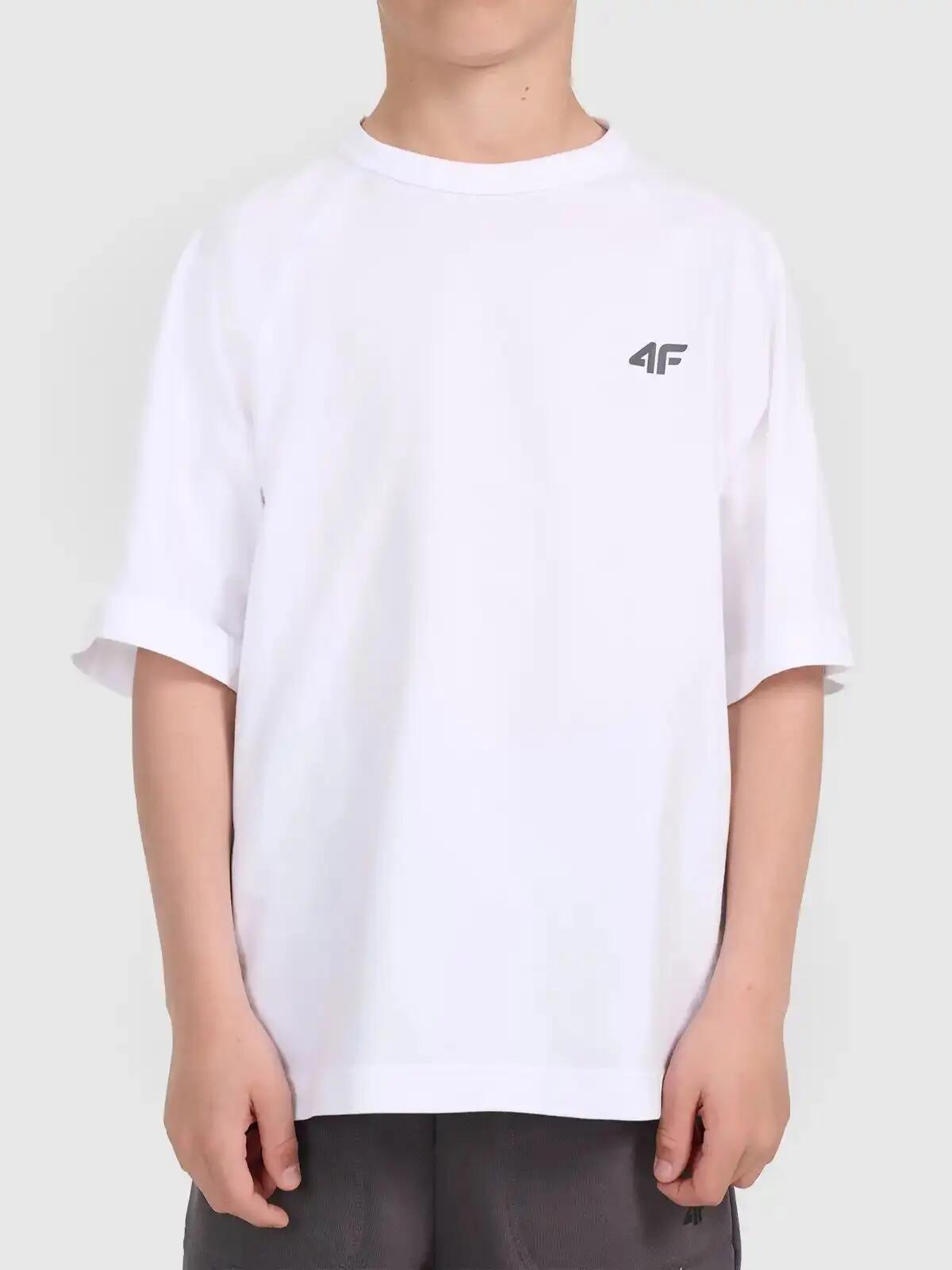 T-SHIRT CHŁOPIĘCY 4F KOSZULKA BAWEŁNIANA GŁADKA 3/10