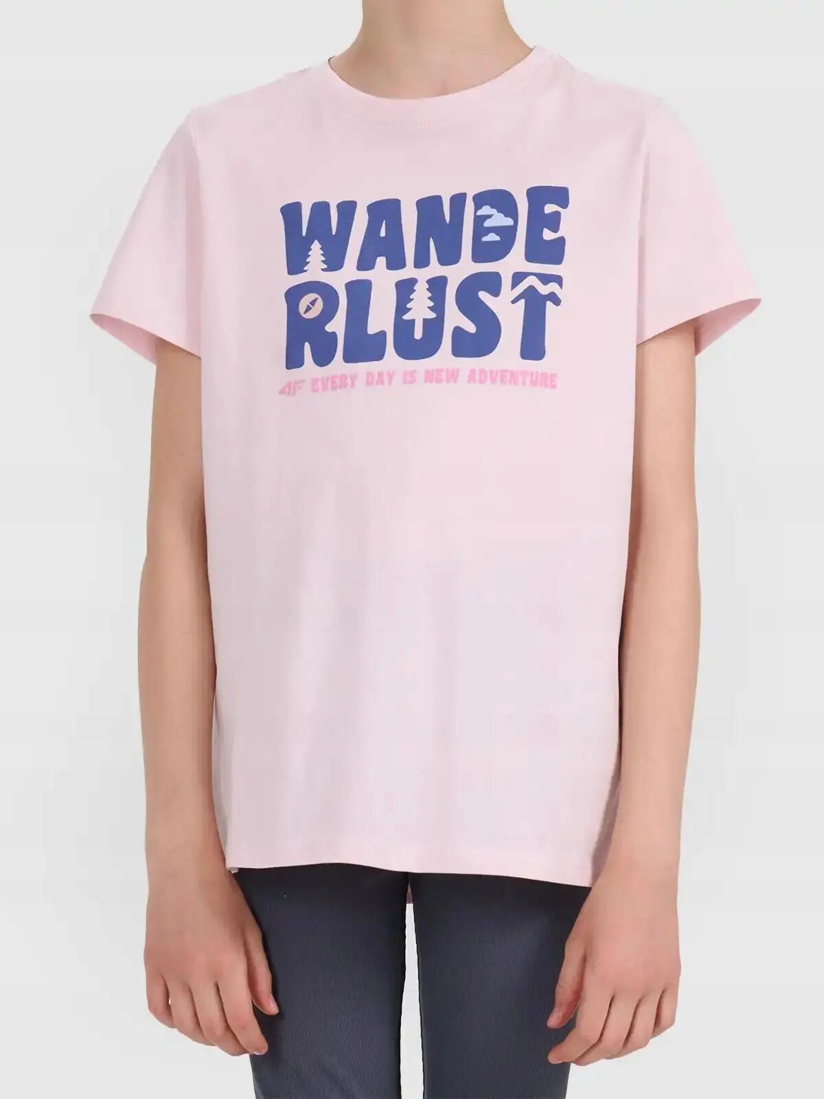T-SHIRT 4F KOSZULKA DZIEWCZĘCA SPORTOWA BAWEŁNIANA 3/10