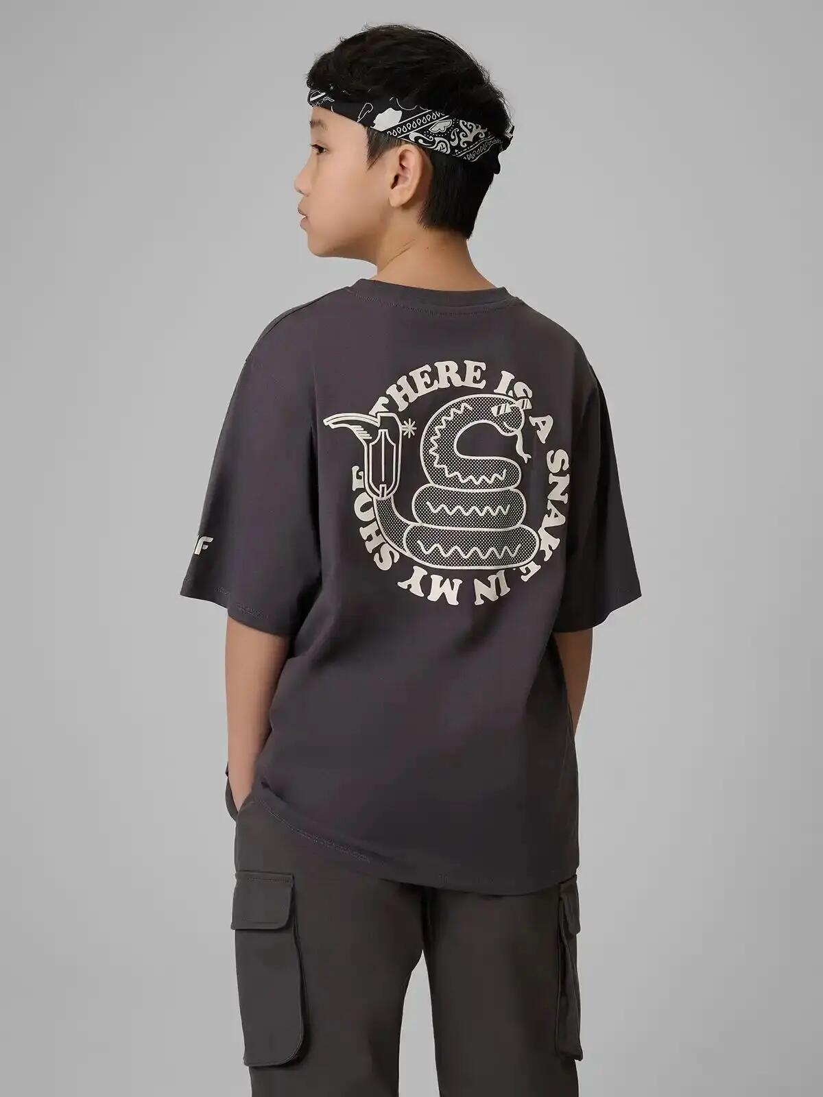 KOSZULKA CHŁOPIĘCA 4F T-SHIRT BAWEŁNIANY Z 3/10