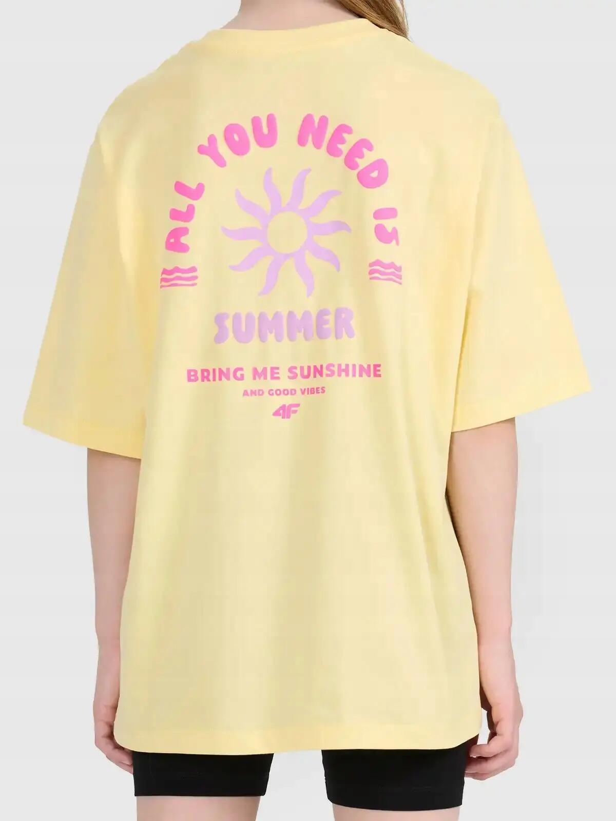 T-SHIRT DZIEWCZĘCY 4F SPORTOWY KOSZULKA Z 3/10