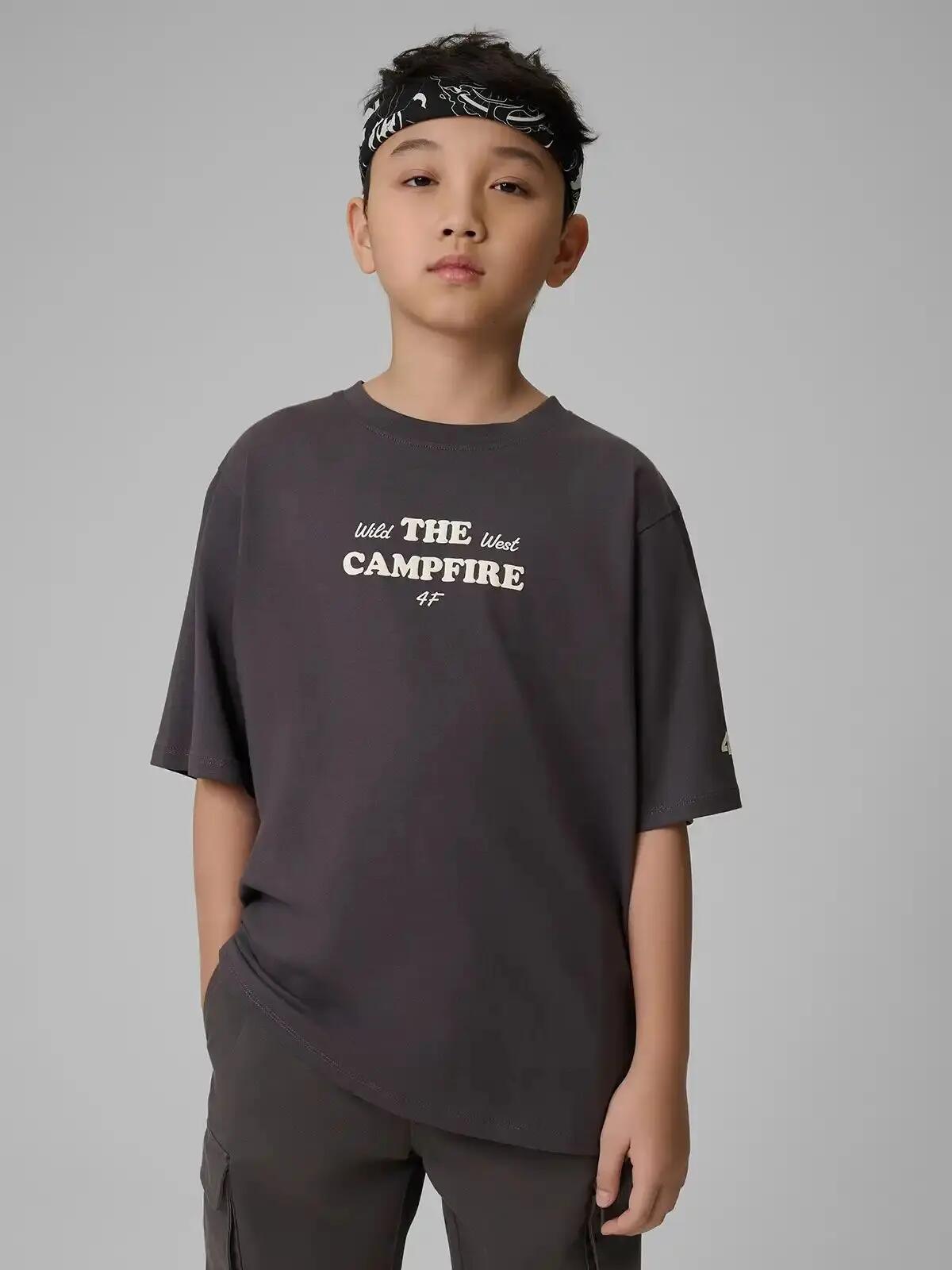 KOSZULKA CHŁOPIĘCA 4F T-SHIRT BAWEŁNIANY Z 2/10