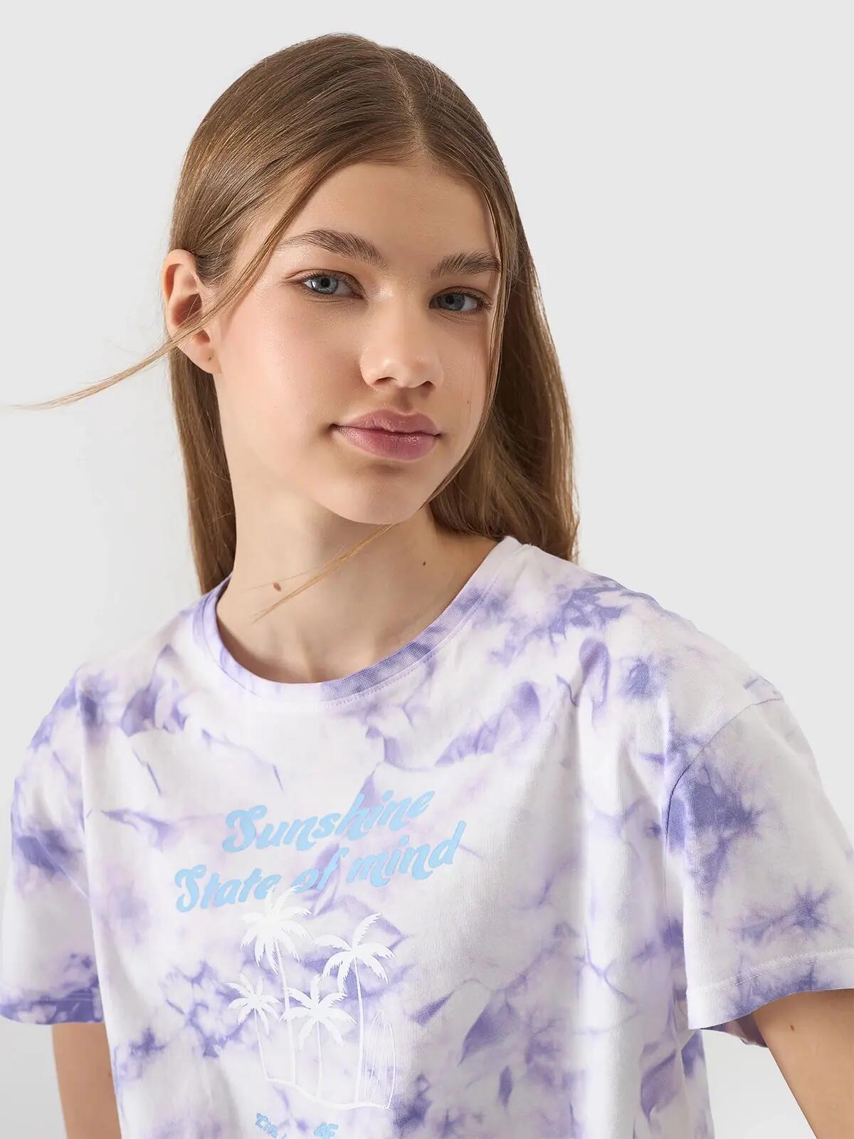 T-SHIRT DZIEWCZĘCY 4F TOP KOSZULKA DZIECIĘCA 4/8