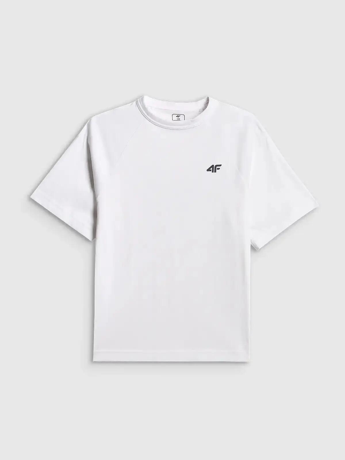 T-SHIRT CHŁOPIĘCY 4F KOSZULKA BAWEŁNIANA GŁADKA 10/10