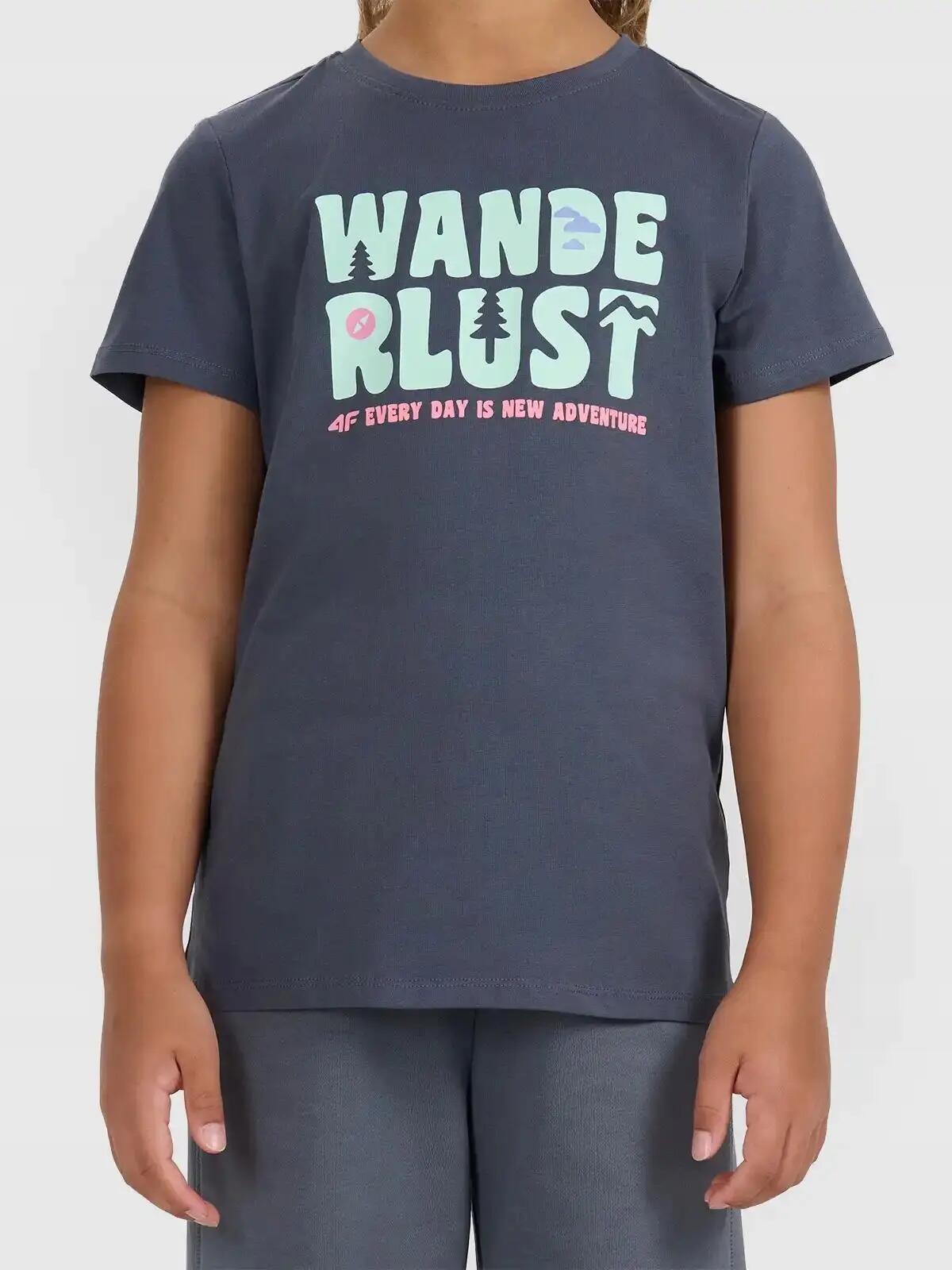 T-SHIRT 4F KOSZULKA DZIEWCZĘCA SPORTOWA BAWEŁNIANA 3/10