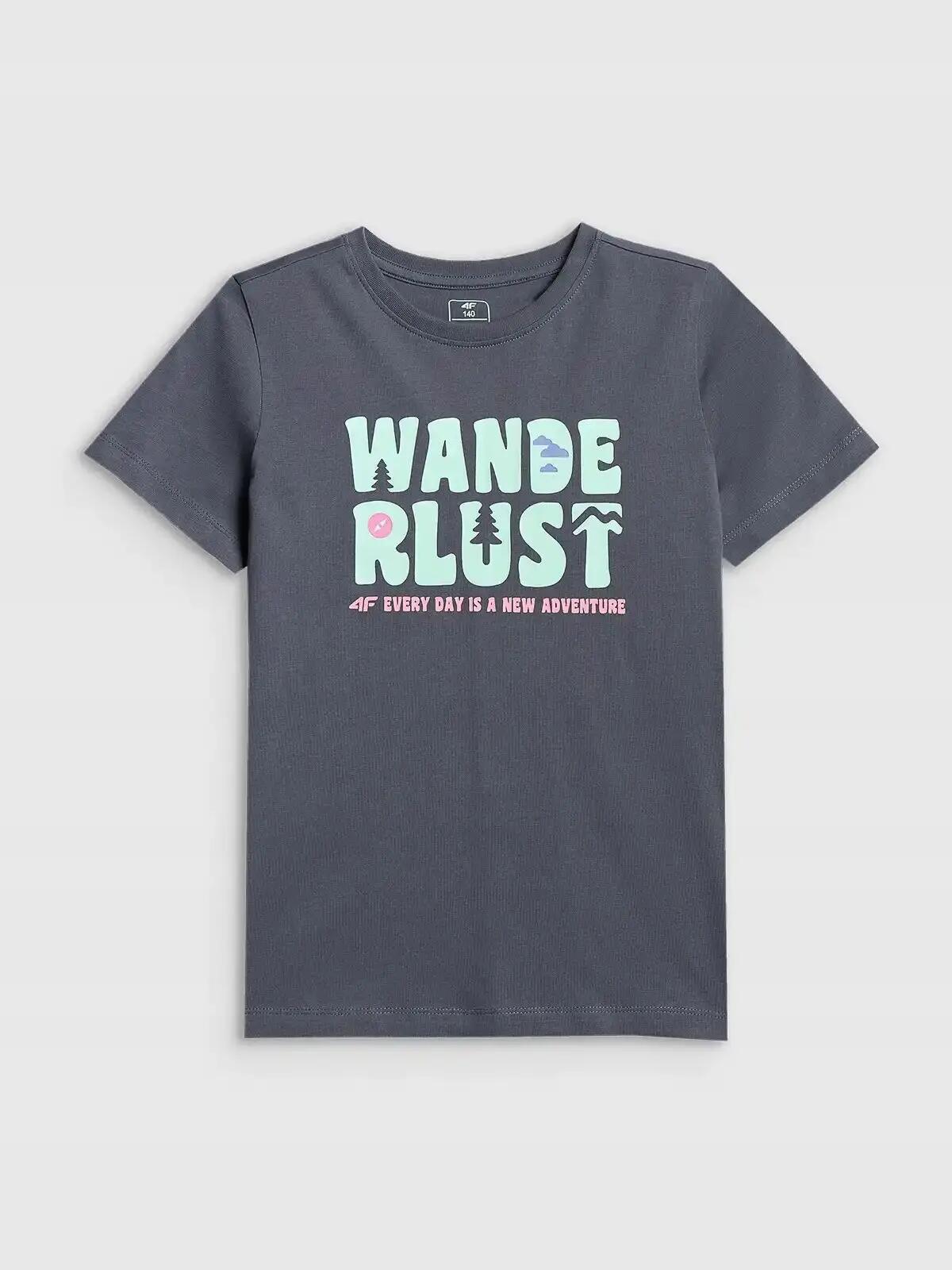 T-SHIRT 4F KOSZULKA DZIEWCZĘCA SPORTOWA BAWEŁNIANA 10/10