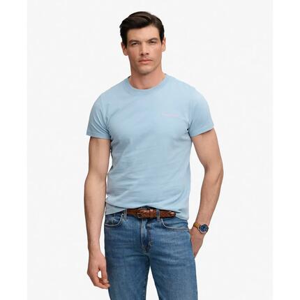 superdry T‑shirt Essential Company Logo brodé slim en coton – Sleet Grey