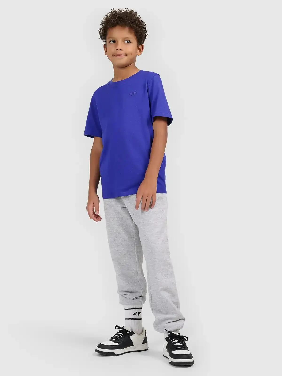T-SHIRT CHŁOPIĘCY 4F KOSZULKA BAWEŁNIANA GŁADKA 8/10