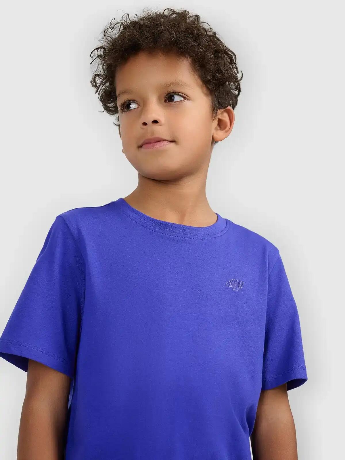 T-SHIRT CHŁOPIĘCY 4F KOSZULKA BAWEŁNIANA GŁADKA 7/10