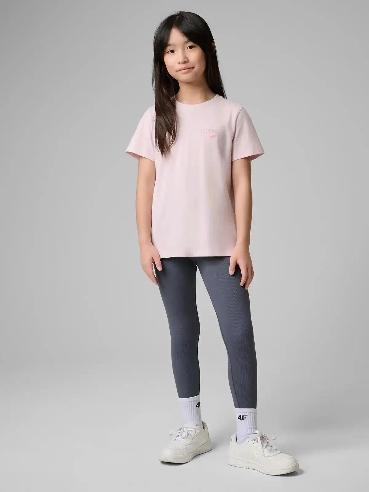 KOSZULKA DZIEWCZĘCA 4F T-SHIRT SPORTOWY BAWEŁNIANY 9/10