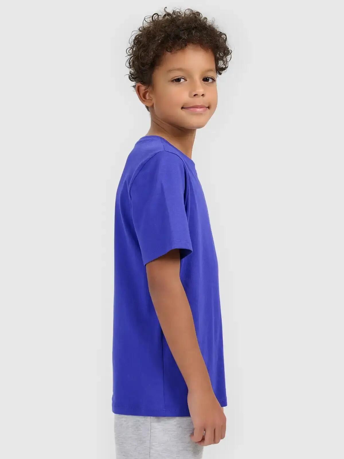 T-SHIRT CHŁOPIĘCY 4F KOSZULKA BAWEŁNIANA GŁADKA 6/10