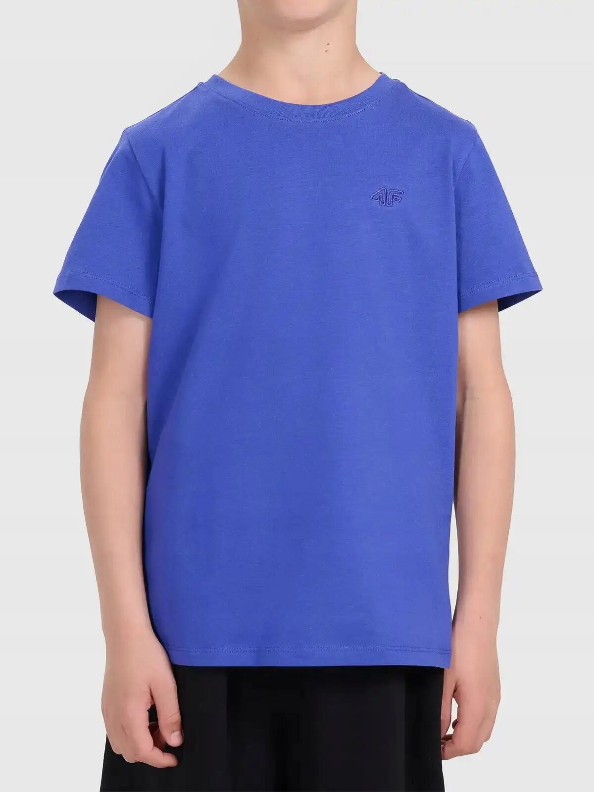 T-SHIRT CHŁOPIĘCY 4F KOSZULKA BAWEŁNIANA GŁADKA 3/10