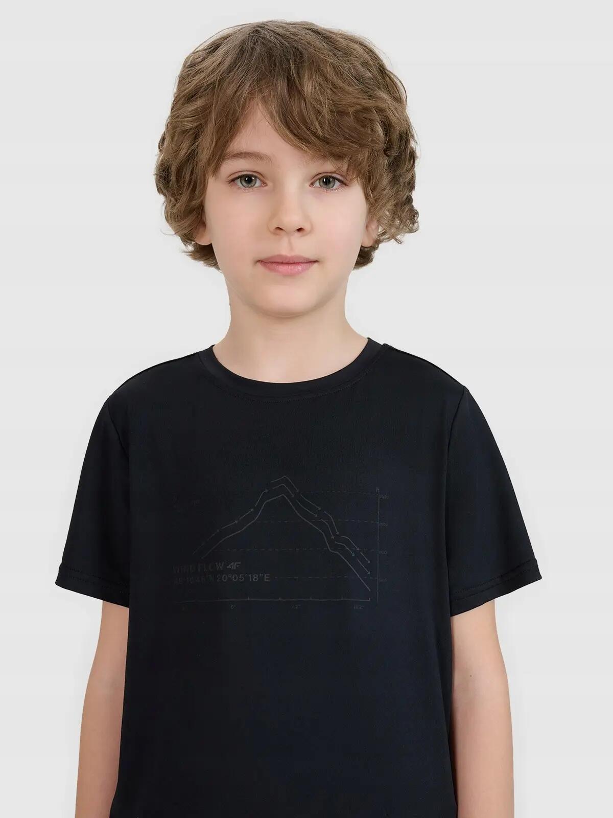 T-SHIRT CHŁOPIĘCY 4F KOSZULKA SPORTOWA SZYBKOSCHNĄCA 3/7