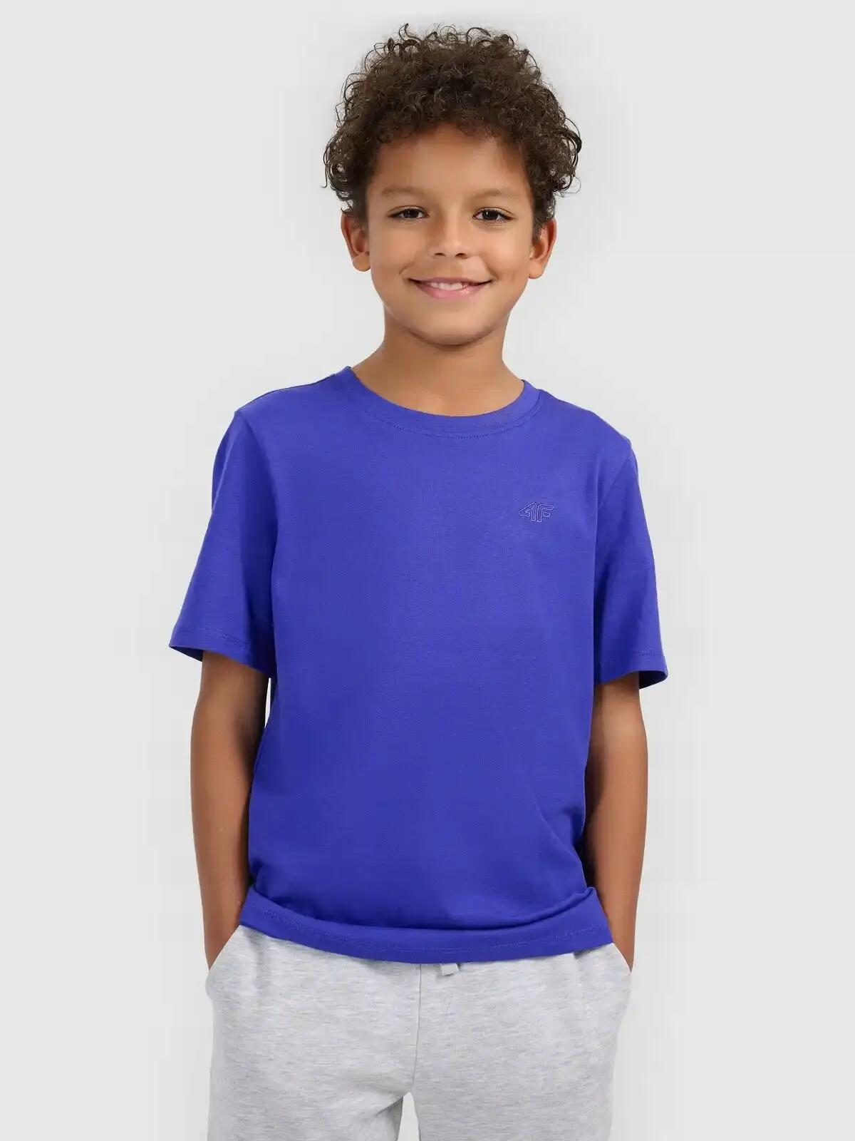 T-SHIRT CHŁOPIĘCY 4F KOSZULKA BAWEŁNIANA GŁADKA 2/10