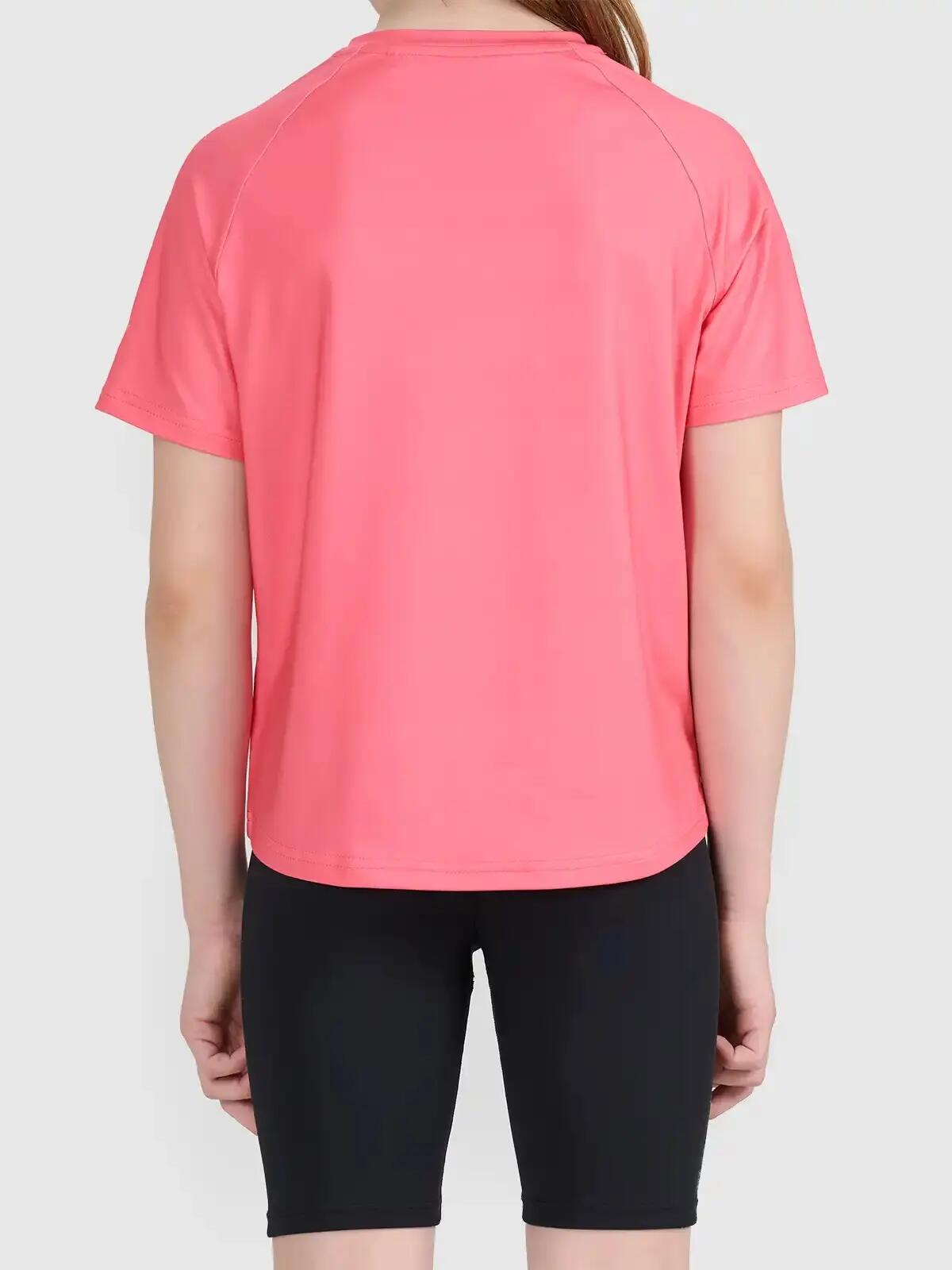 KOSZULKA SPORTOWA DZIEWCZĘCA 4F T-SHIRT SZYBKOSCHNĄCY 3/4