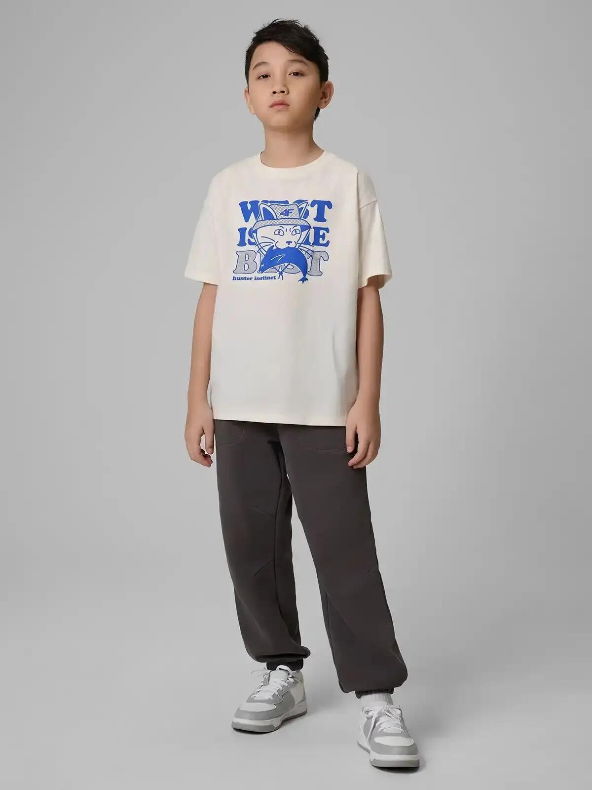 4F T-SHIRT CHŁOPIĘCY BAWEŁNIANY KOSZULKA Z 8/10