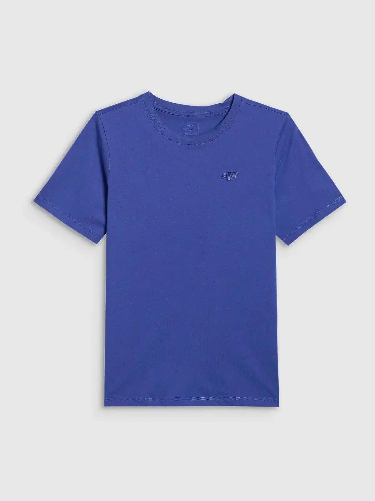 T-SHIRT CHŁOPIĘCY 4F KOSZULKA BAWEŁNIANA GŁADKA 10/10