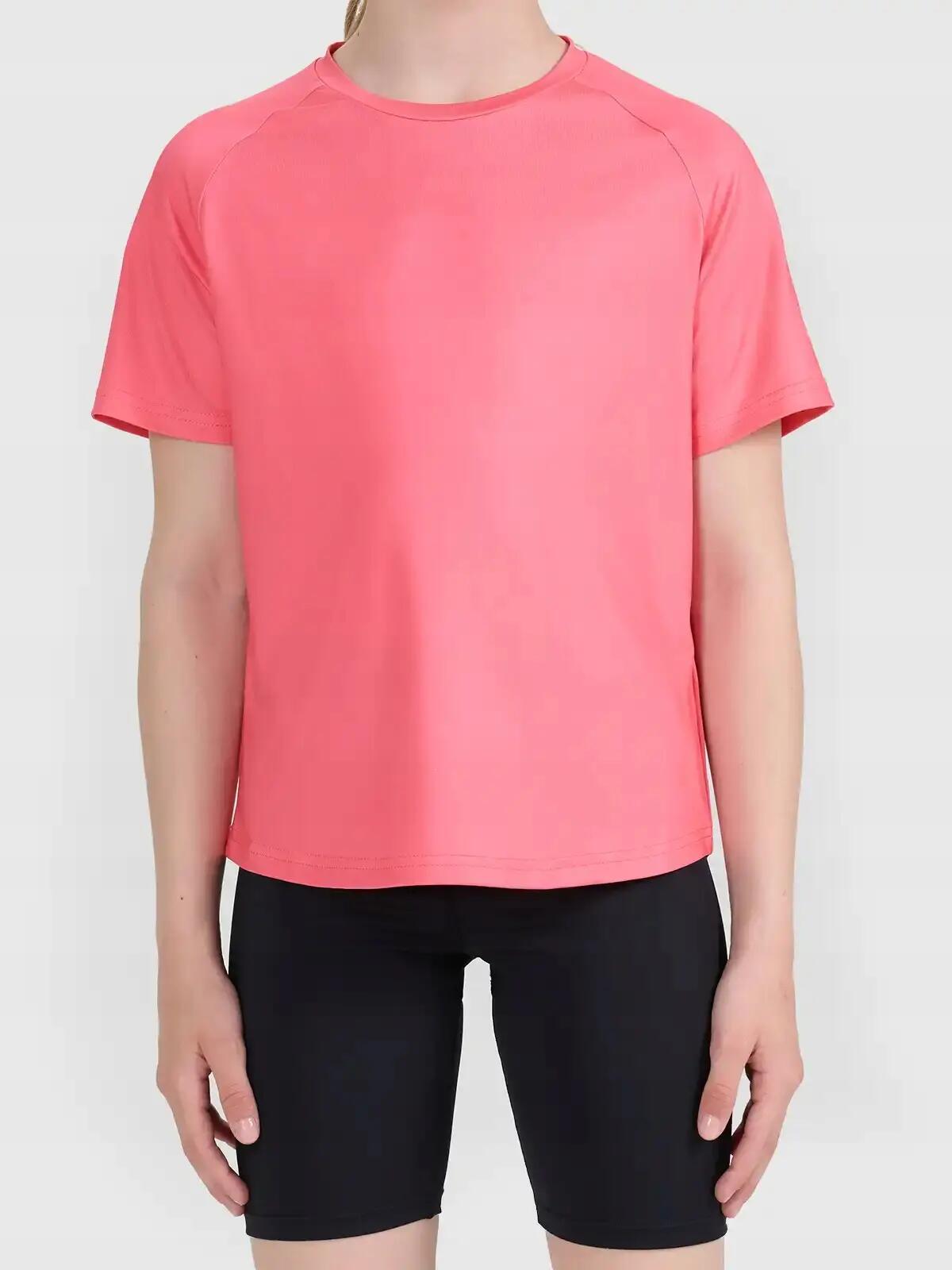 KOSZULKA SPORTOWA DZIEWCZĘCA 4F T-SHIRT SZYBKOSCHNĄCY 2/4