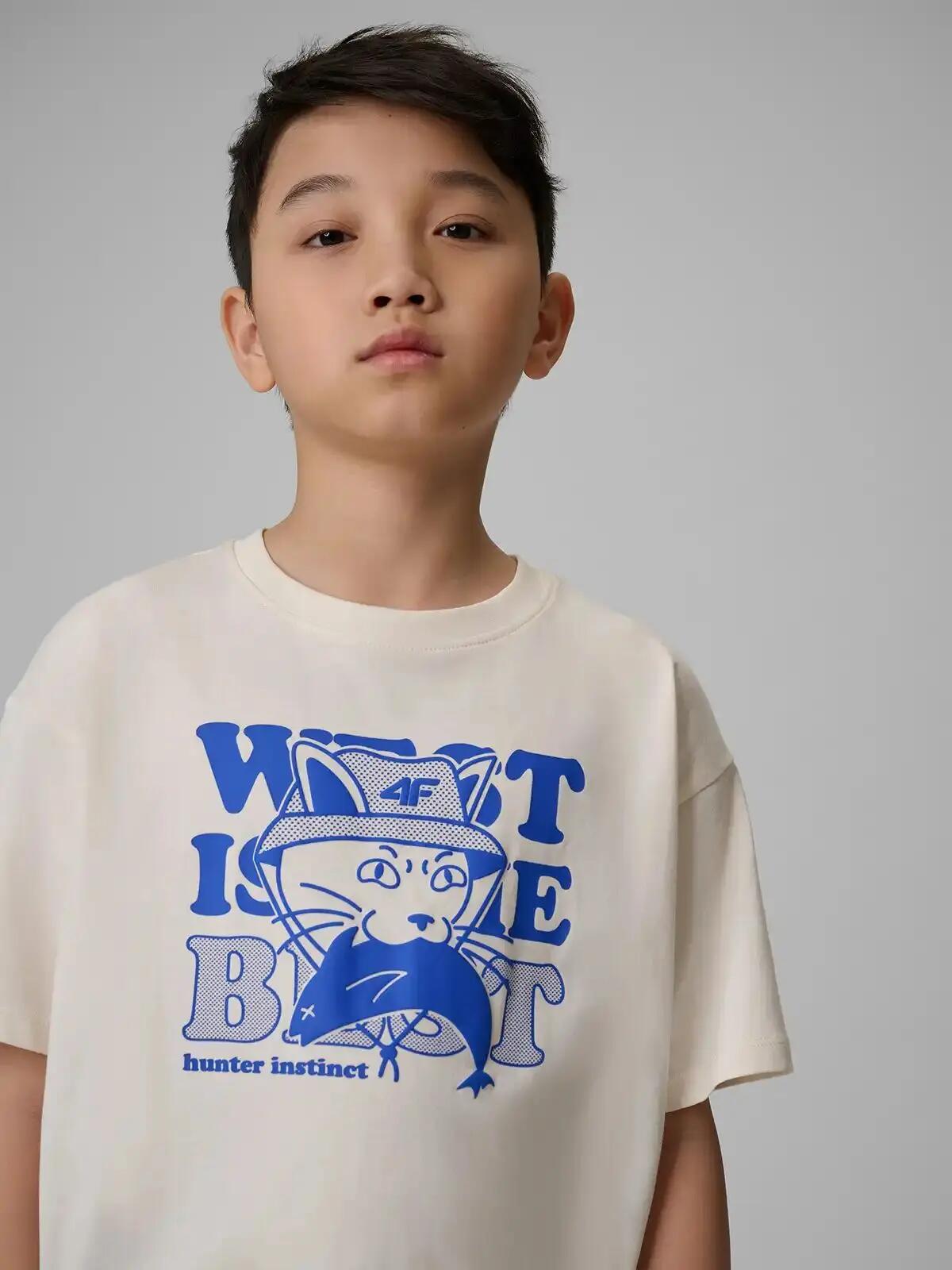 4F T-SHIRT CHŁOPIĘCY BAWEŁNIANY KOSZULKA Z 7/10