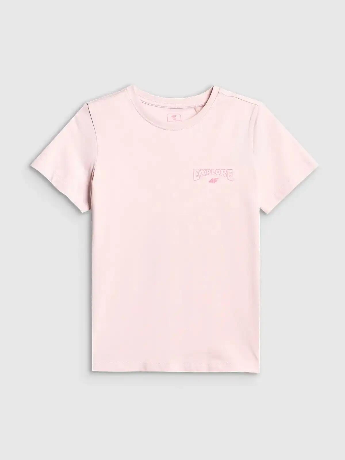 KOSZULKA DZIEWCZĘCA 4F T-SHIRT SPORTOWY BAWEŁNIANY 10/10