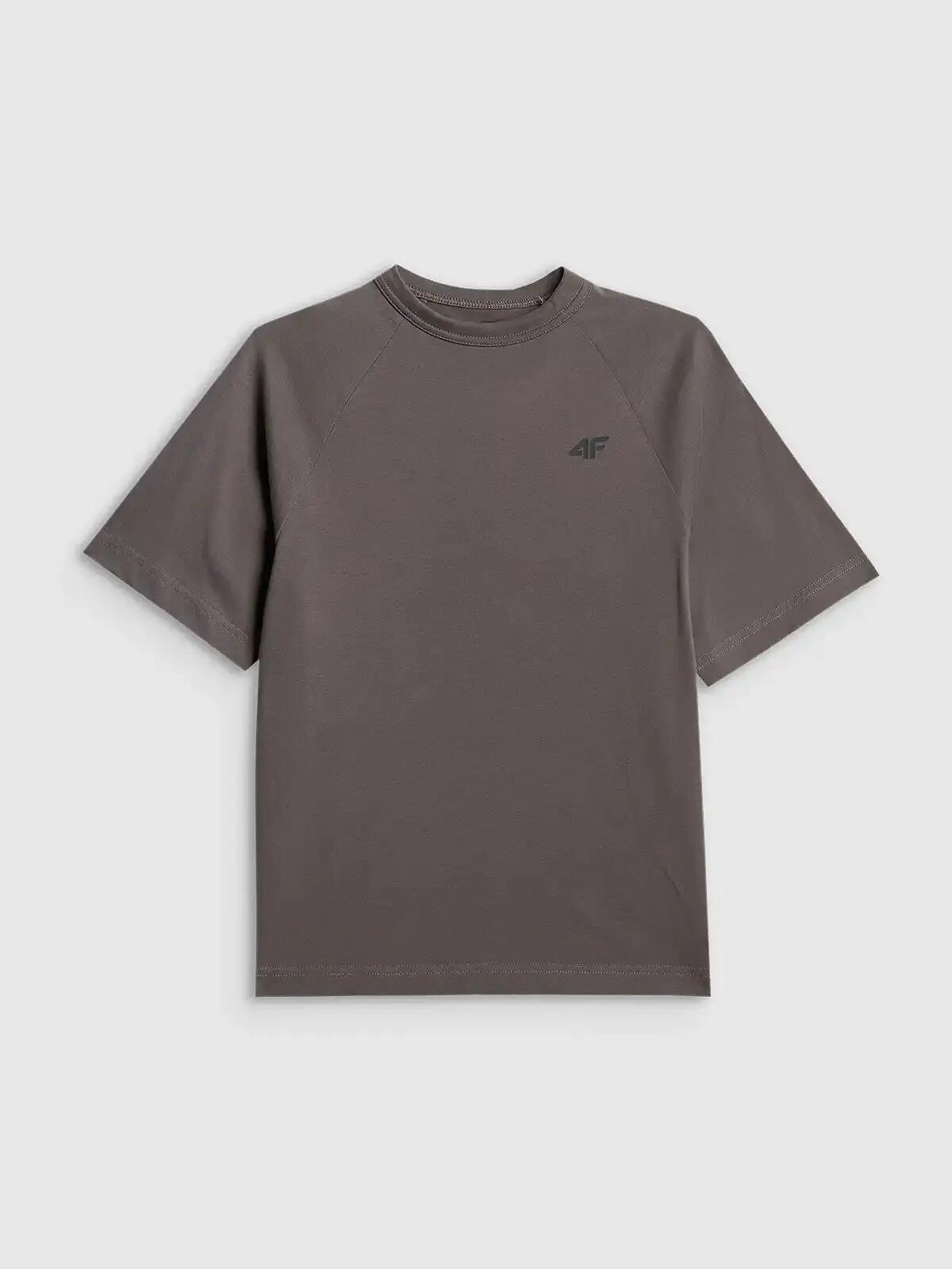 T-SHIRT CHŁOPIĘCY 4F KOSZULKA BAWEŁNIANA GŁADKA 10/10