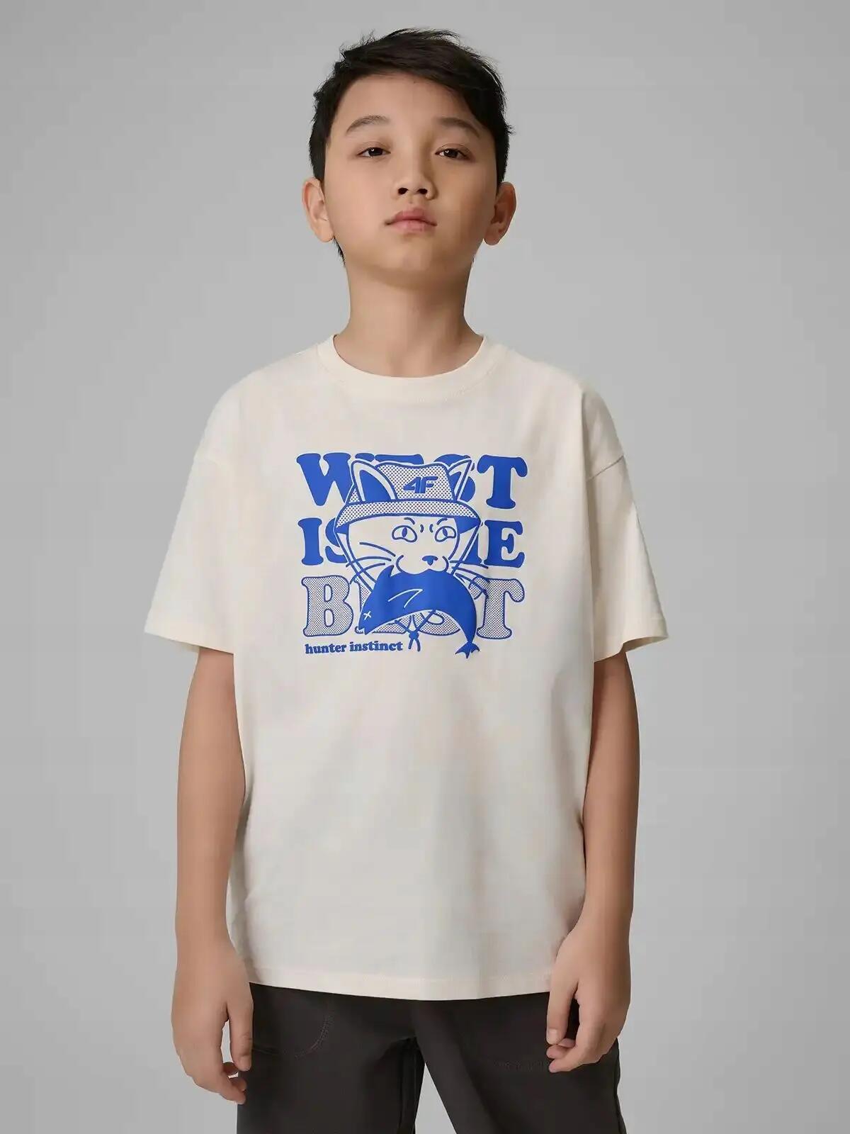 4F T-SHIRT CHŁOPIĘCY BAWEŁNIANY KOSZULKA Z 2/10