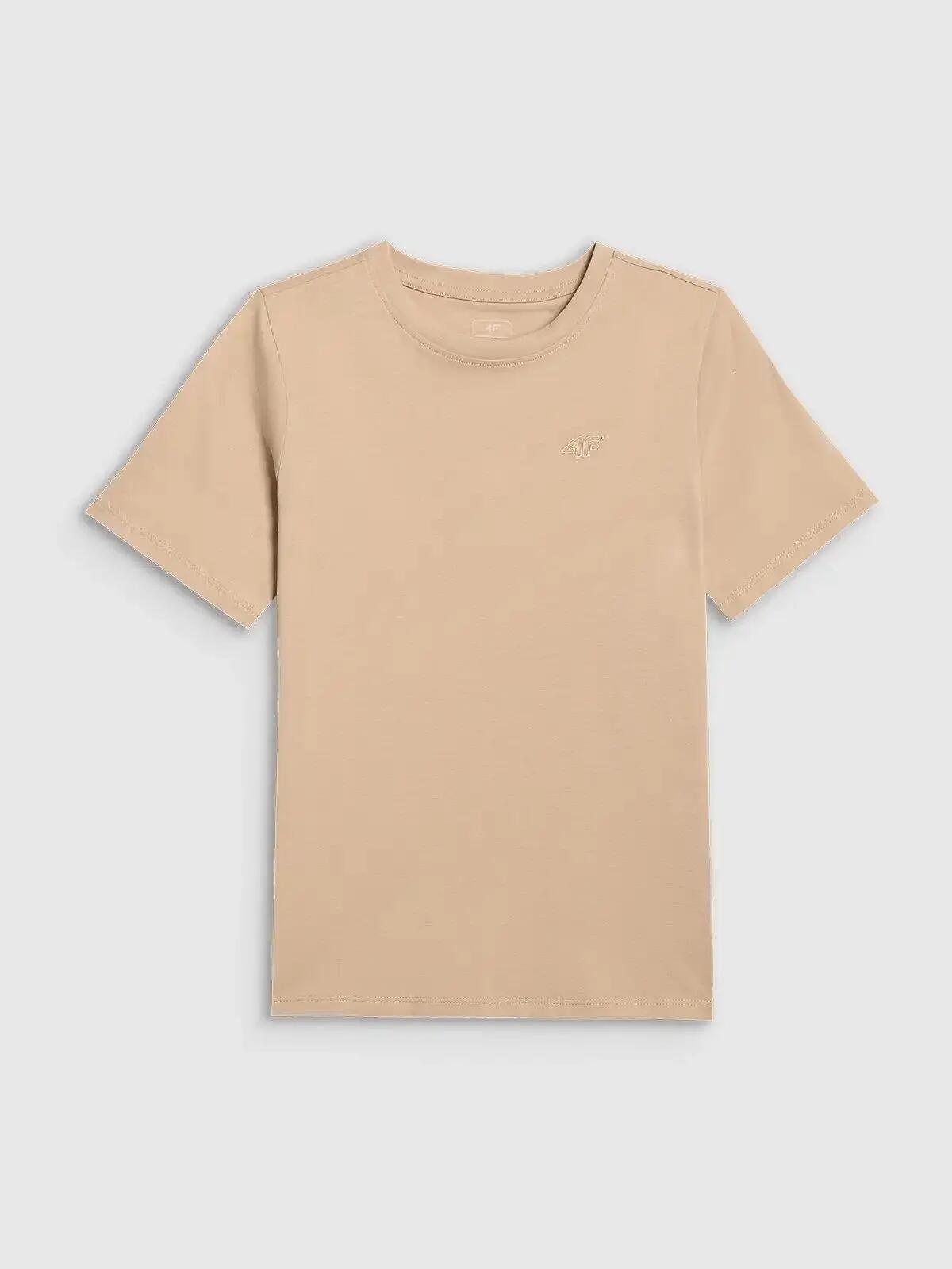 T-SHIRT CHŁOPIĘCY 4F KOSZULKA BAWEŁNIANA GŁADKA 10/10