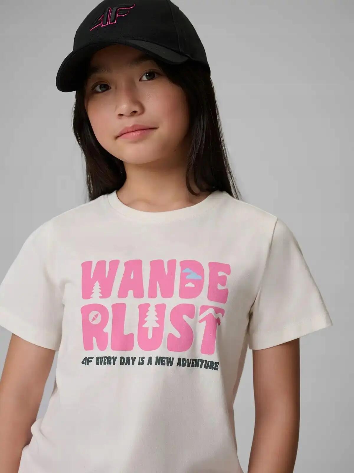 T-SHIRT 4F KOSZULKA DZIEWCZĘCA SPORTOWA BAWEŁNIANA 5/10
