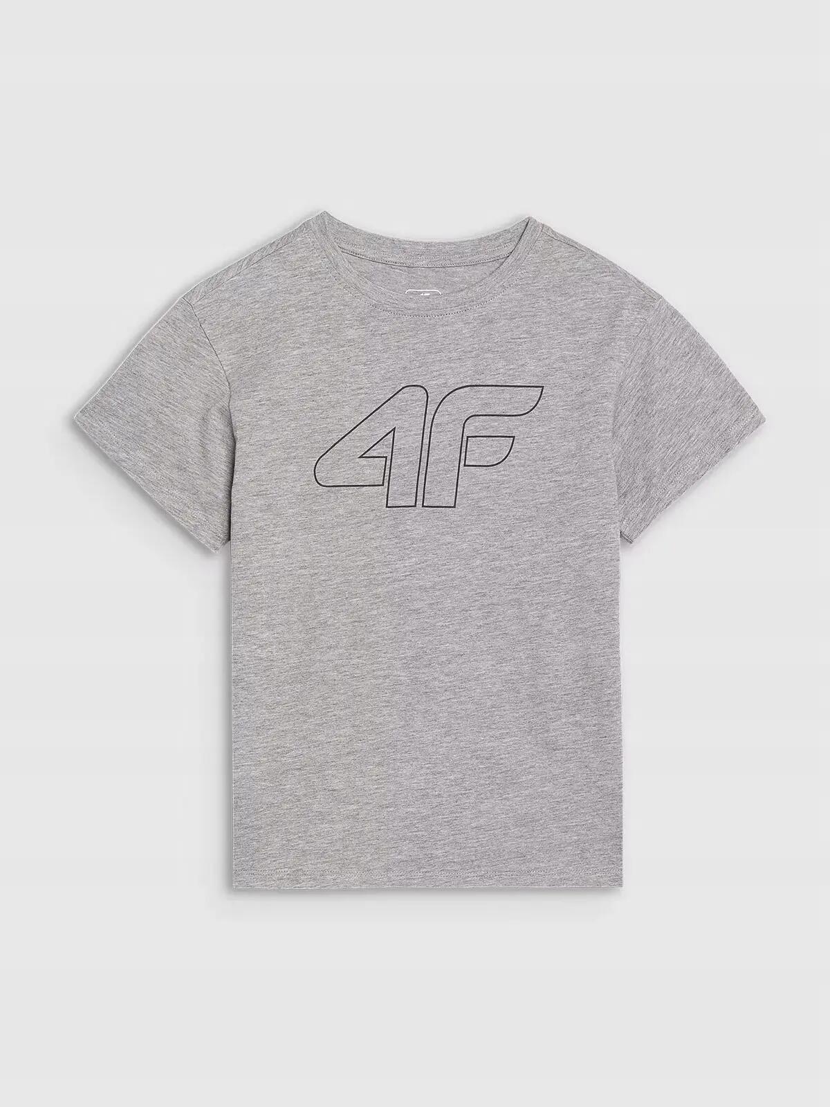 T-SHIRT CHŁOPIĘCY 4F DZIECIĘCY SPORTOWY BAWEŁNIANY 3/4