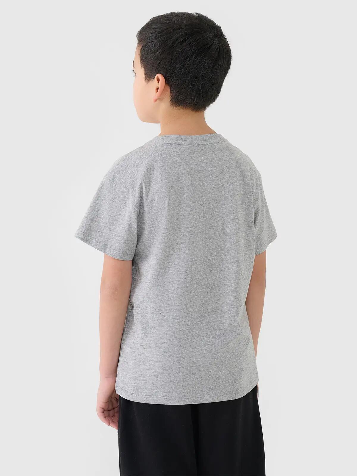 T-SHIRT CHŁOPIĘCY 4F DZIECIĘCY SPORTOWY BAWEŁNIANY 2/4