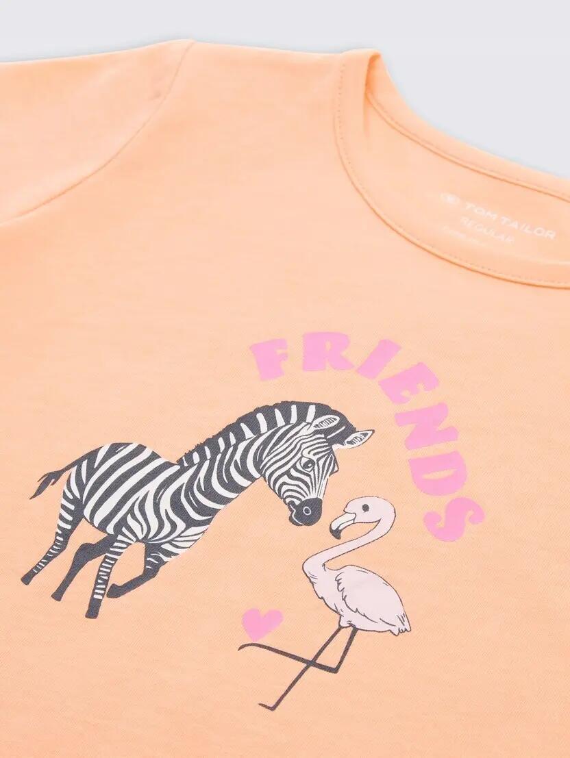T-SHIRT DZIECIĘCY DZIEWCZĘCY TOM TAILOR PEACH 2/6