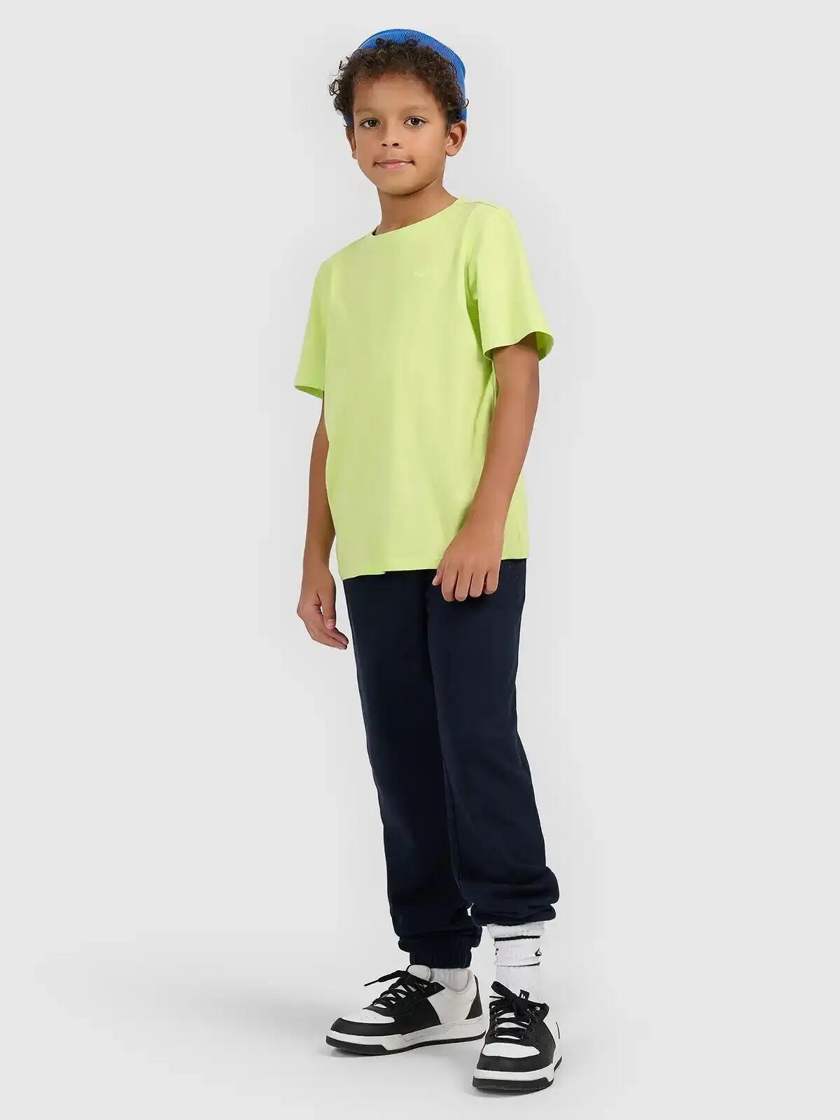 T-SHIRT CHŁOPIĘCY 4F KOSZULKA BAWEŁNIANA GŁADKA 8/10
