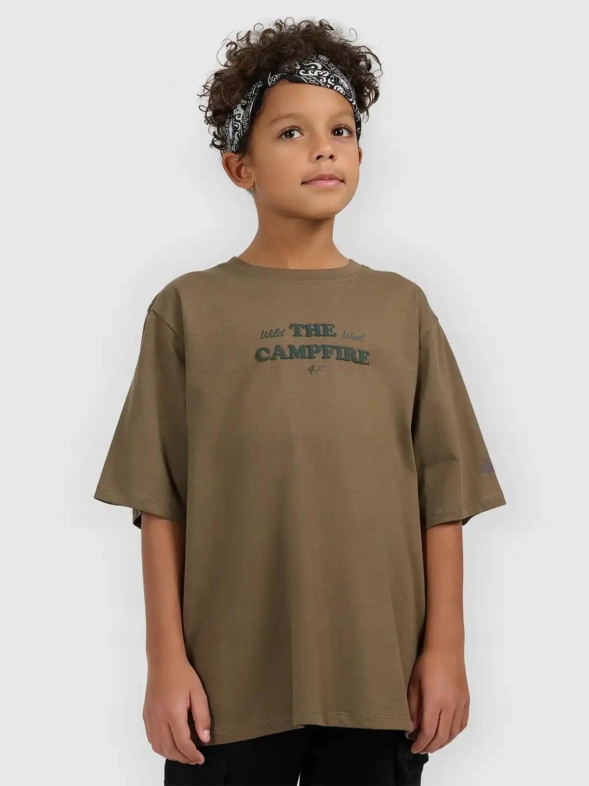 KOSZULKA CHŁOPIĘCA 4F T-SHIRT BAWEŁNIANY Z 2/10