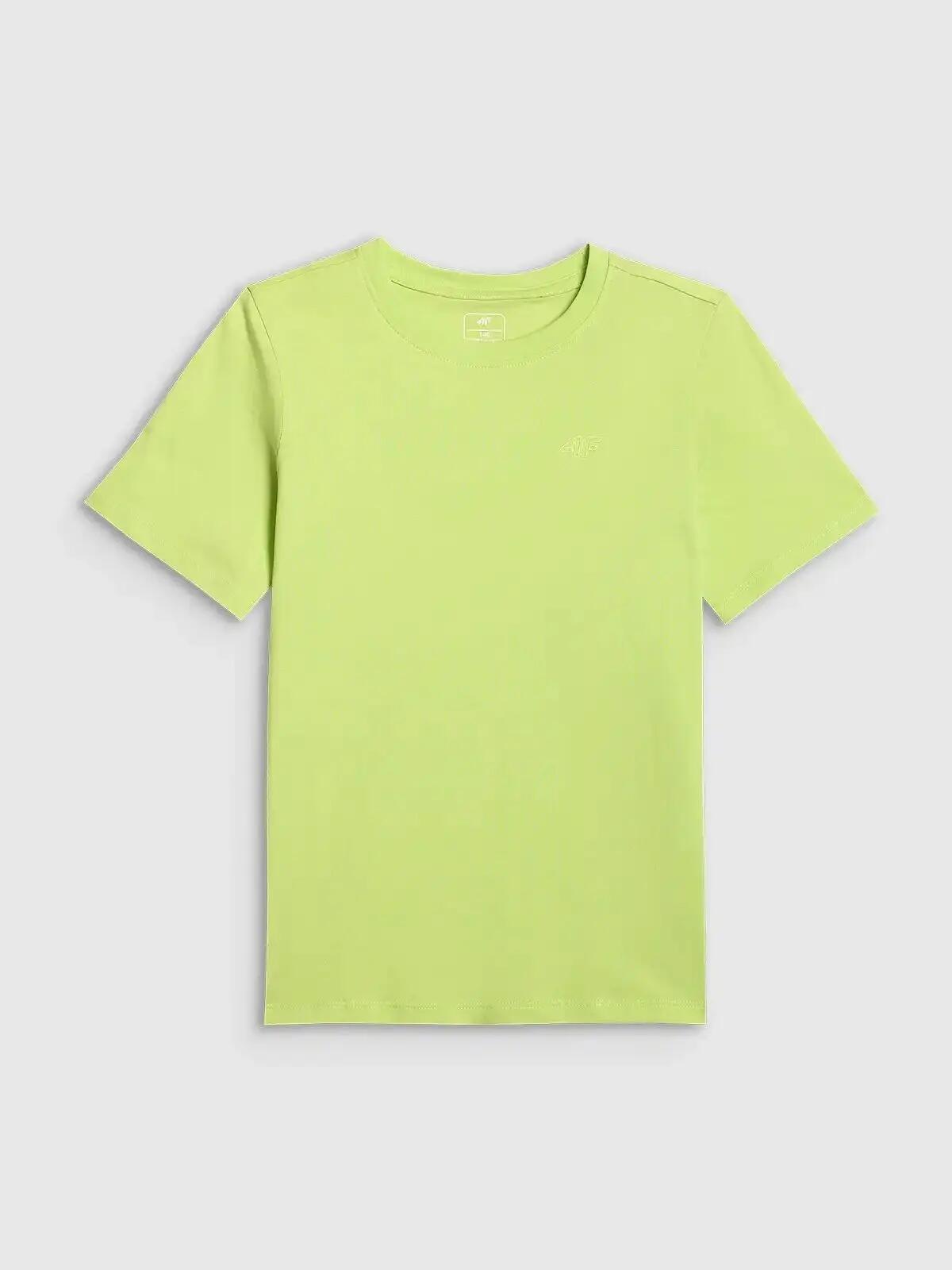 T-SHIRT CHŁOPIĘCY 4F KOSZULKA BAWEŁNIANA GŁADKA 9/10