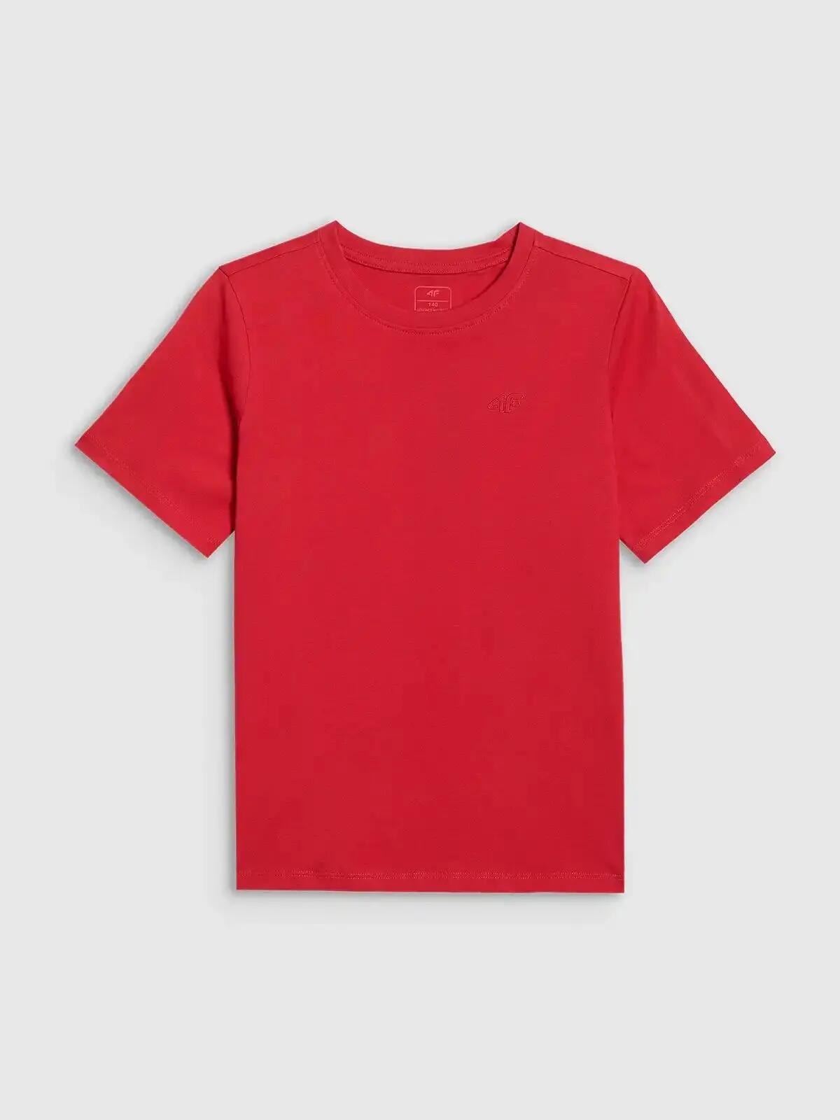 T-SHIRT CHŁOPIĘCY 4F KOSZULKA BAWEŁNIANA GŁADKA 4/6